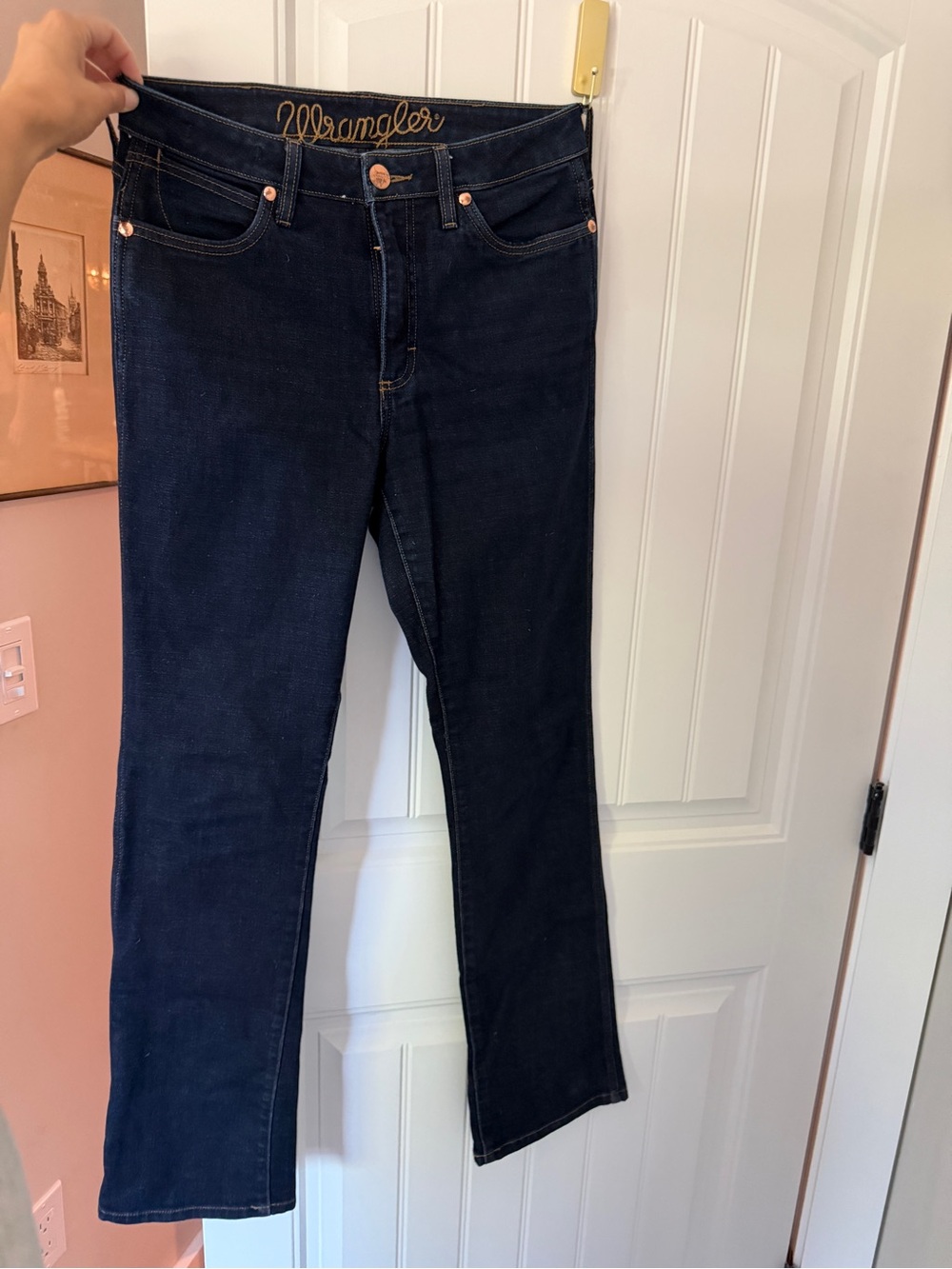 Wrangler Women's Dark Indigo Straight-Leg Jeans
